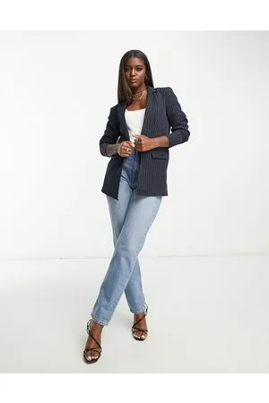 Pieces® Tailored blazer co-ord in pinstripe