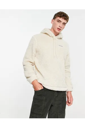 Napapijri T-morgex fleece hoodie in off white