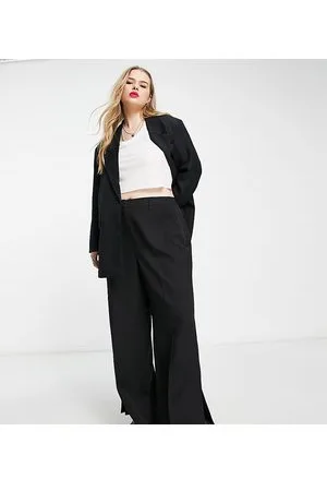 Yours Wide leg side split trouser in