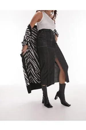 Topshop Utility midi skirt in