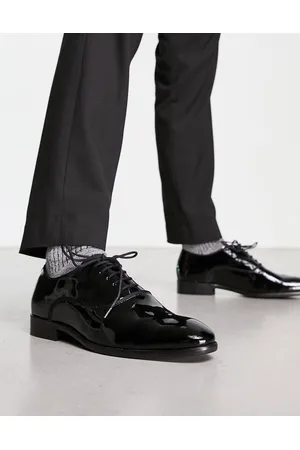 Dune London high shine lace up oxford shoes in