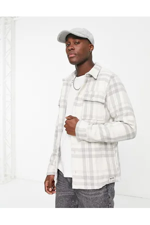 Hollister Men Casual - Cozy brushed check flannel overshirt in