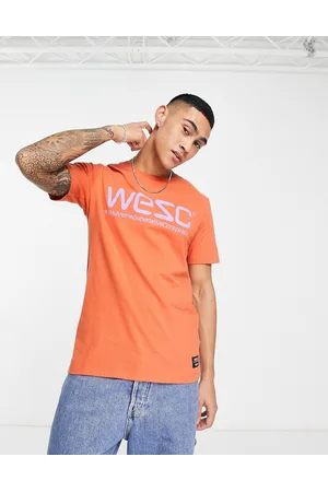 WeSC Printed t-shirt in orange