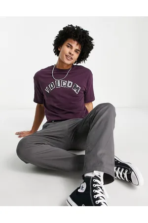 Volcom Men Short Sleeve - Hi School t-shirt in burgundy