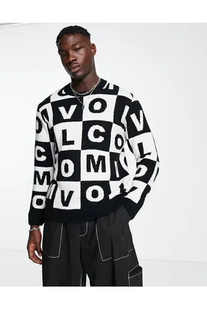 Volcom Men Jumpers - Anarchietour knitted jumper in and white