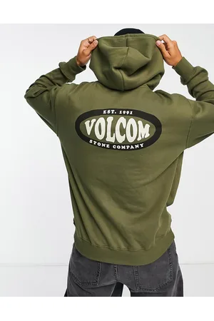 Volcom Watanite back print hoodie in khaki