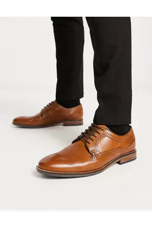 Dune London Wide Fit brogue lace up shoes in