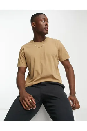 SELECTED Cotton t-shirt in beige