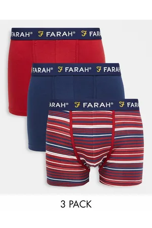 Farah Men Briefs - 3 pack boxers in red and stripe