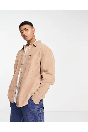 Lee Cord overshirt in washed beige