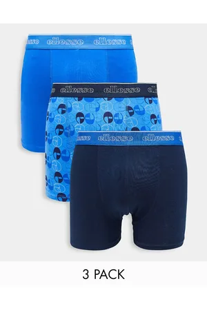 Ellesse 3 pack logo boxers in navy and