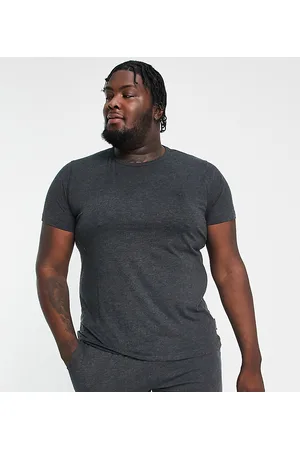 French Connection Plus lounge t-shirt and short set in charcoal