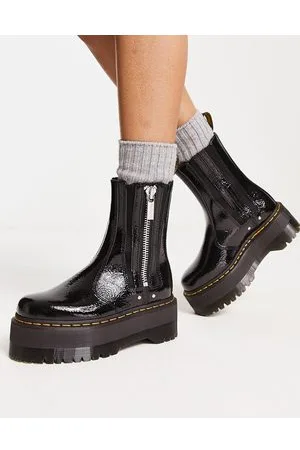 Dr. Martens 2976 Max quad chelsea boots in distressed patent