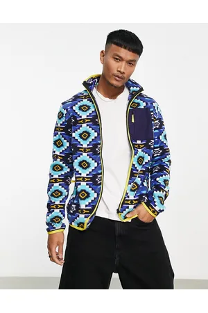 WeSC Polar fleece jacket in graphic print