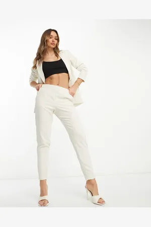 VILA Tailored tapered trouser co-ord in cream