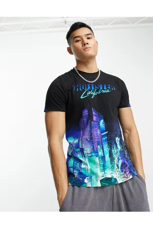 Hollister Men Short Sleeve - Script logo city scenic print t-shirt in