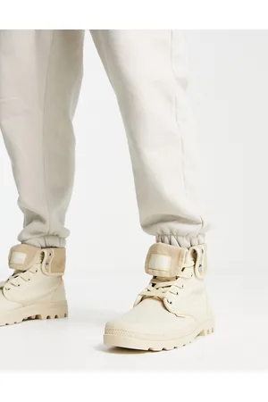 Palladium Baggy fold over boots in sahara beige