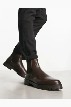 WALK LONDON Sean chunky chelsea boots in leather