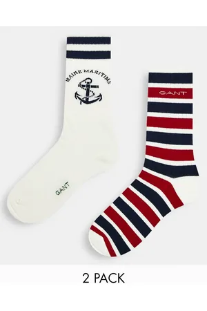 GANT 2 pack socks in stripe with logo