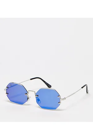 Jeepers Peepers X ASOS exclusive metal hex sunglasses in reflective lens