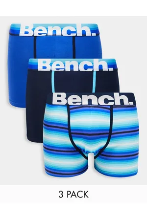Bench 3 pack oversized logo boxers in solids and stripes