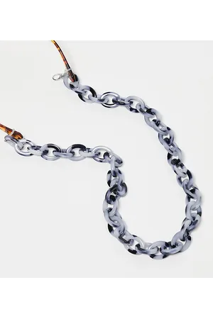 Jeepers Peepers X ASOS exclusive thick sunglasses chain in black/white