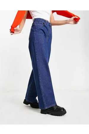 JJXX Tokyo high waisted wide leg jeans in dark