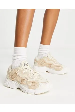 adidas Astir SN trainers in oatmeal and white