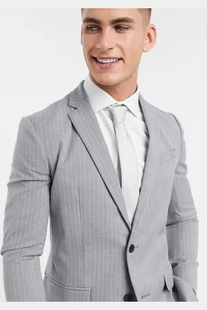 New Look Pinstripe skinny suit jacket in