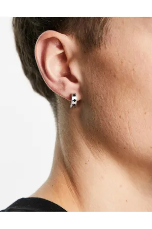 Steve Madden Cross detail huggie earrings