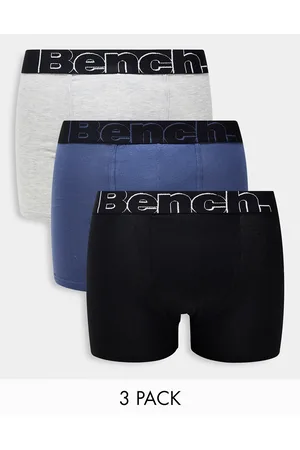 Bench Men Loungewear - 3 pack boxers with jaquard waist bands in black and grey