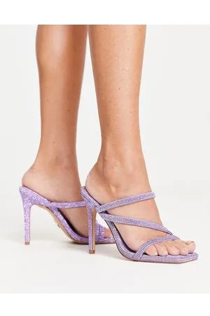 Steve Madden Annual heeled sandals in lilac rhinestone