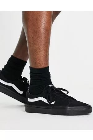 Vans SK8-Low trainers in black with side stripe