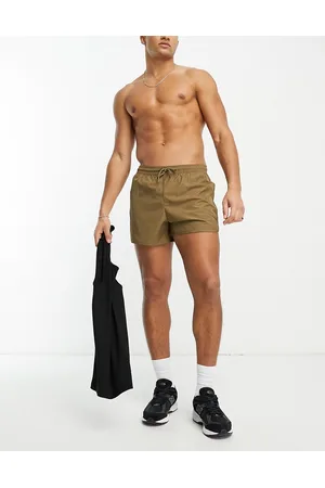 Weekday Men Swim Shorts - Tan swim shorts in mole