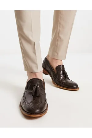Noak Men Loafers - Made in Portgual brogue loafer with tassel detail in leather