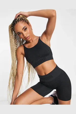 PUMA Low impact formknit seamless long line bra in
