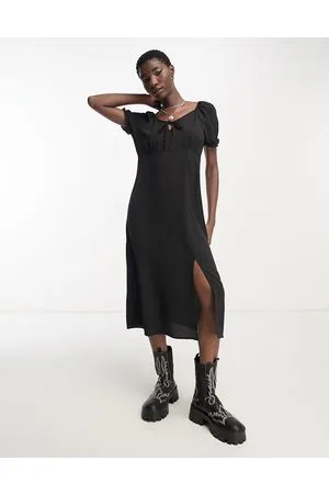ONLY Puff sleeve milkmaid maxi dress in