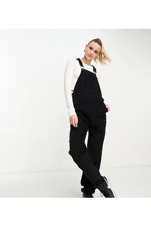 Don't Think Twice DTT Tall Ivy cord wide leg dungarees with pockets in