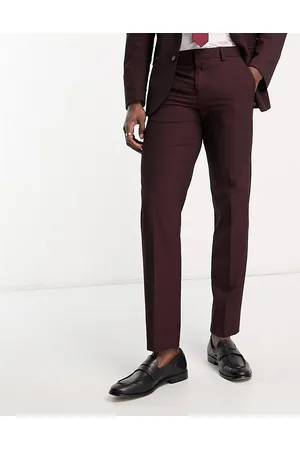 Ben Sherman Wedding suit trousers in burgundy