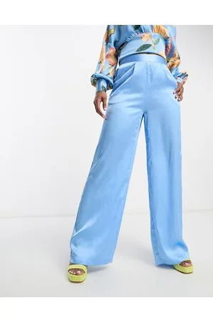 VERO MODA Satin wide leg trouser co-ord in