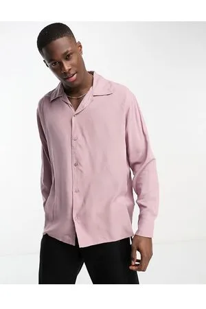 SELECTED Long sleeve revere collar shirt in