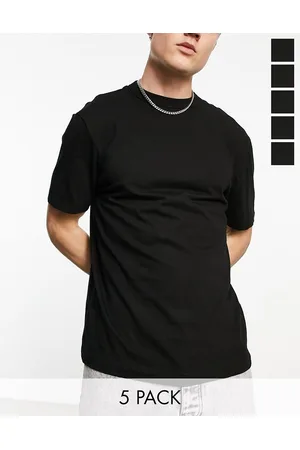 River Island 5 pack regular fit t-shirts in