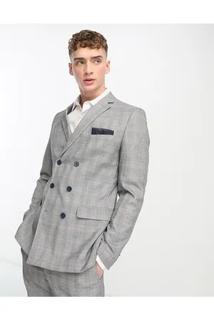 French Connection Double breasted suit jacket in check