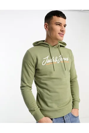 JACK & JONES Men Sweatshirts - Overhead logo hoodie in pale