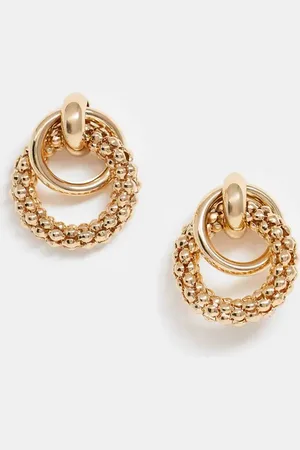 ASOS Earrings with textured link design in tone