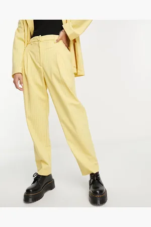 Monki Co-ord tapered trousers in pinstripe