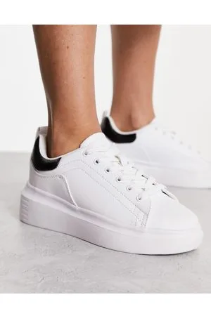 Truffle Collection Chunky trainers in with black back tab
