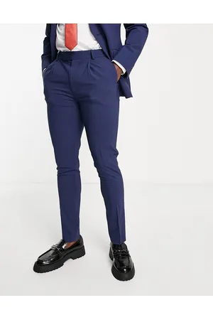 Noak Skinny wool-rich suit trousers in puppytooth check