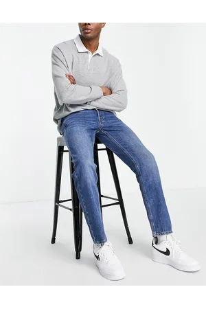 JACK & JONES Intelligence Mike rigid straight fit jeans in mid