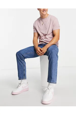 JACK & JONES Intelligence Chris rigid loose fit jeans in midwash